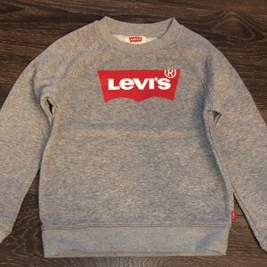 Levi's Kids Heather Gray Sweatshirt with Red Logo